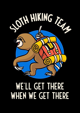 Funny Sloth Hiking Team