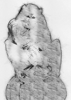 Monkey Pencil Sketch Art