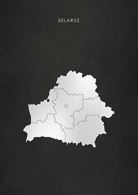 Silver Belarus Map