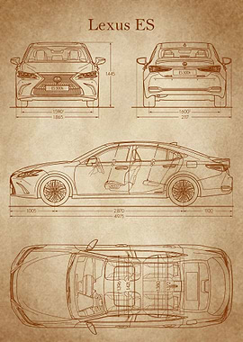 Lexus ES 2019Blueprint old