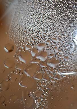 Water droplets close up
