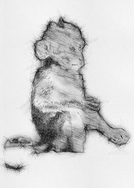 Monkey Pencil Sketch Art