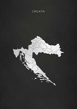 Silver Croatia Map