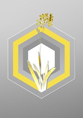 Gray Flower Illustration