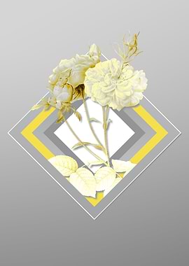 Gray Floral Illustration