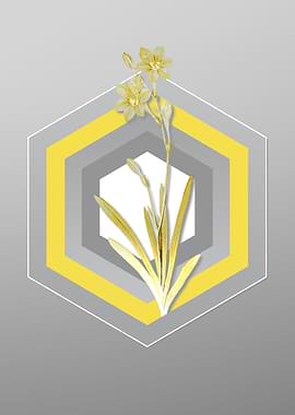 Gray Flower Illustration