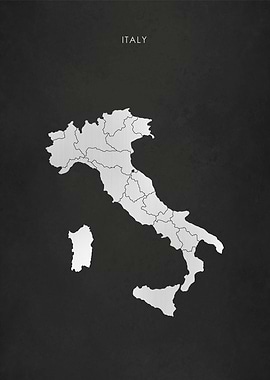 Silver Italy Map