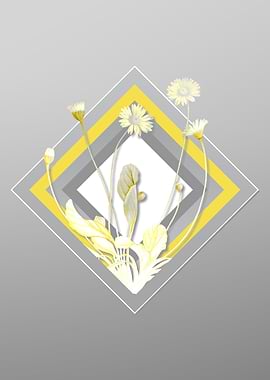 Gray Floral Illustration