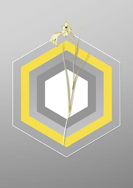 Yellow and Grey Botanical