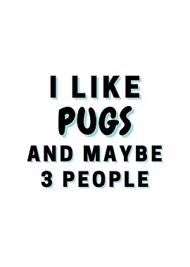I Like Pugs And Maybe 3