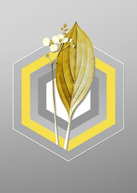 Gray Arrowhead Floral Art