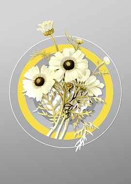 Grey Flower Illustration