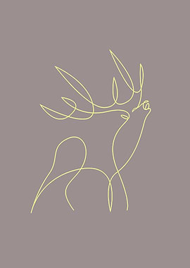 ONE LINE DEER
