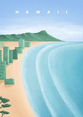 Hawaii Travel Poster