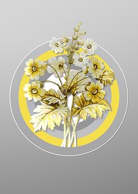 Gray Botanical Drawing