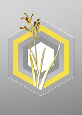 Gray and Yellow Gladiolus