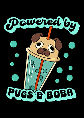 Korean boba tea Pug Dog