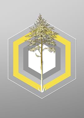 Gray and Yellow Cabuya Art