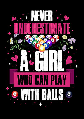 Funny Billiards Girl