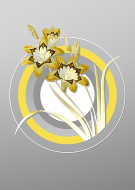 Gray Flower Illustration