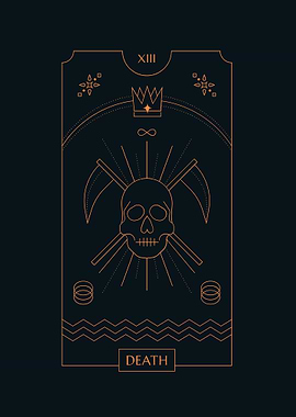 Black Tarot Card DEATH