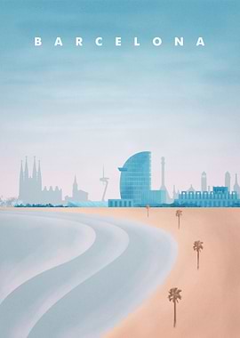 Barcelona Travel Poster