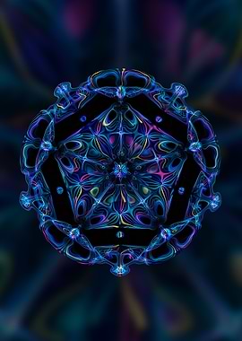 Pentagonal flower pattern