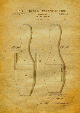 100 1931 Bowling Pin Pate