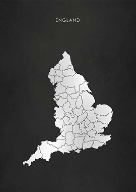 Silver England Map