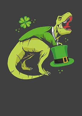 St Patricks day dinosaur
