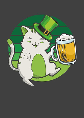 St Patricks day cat with