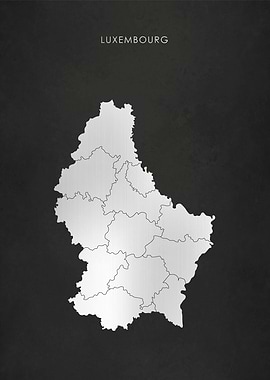 Silver Luxembourg Map