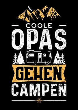 Coole Opas Gehen Campen
