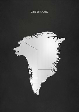 Silver Greenland Map