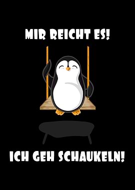 Pinguin auf der Schaukel