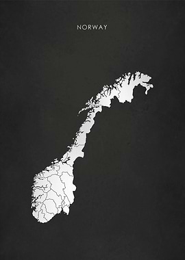 Silver Norway Map