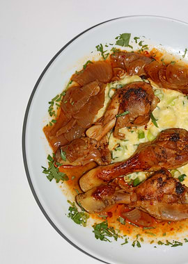 Chicken legs greek cuisine