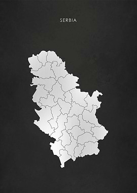 Silver Serbia Map