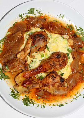 Chicken legs greek cuisine