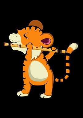 Tiger Flute Musician Gift