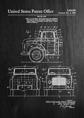 27 1960 Truck Cab Patent