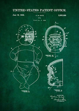 34 Doll Patent Poster 193