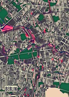 Berlin Pop Art City Map