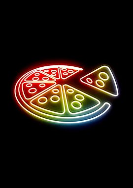 pizza fast food neon
