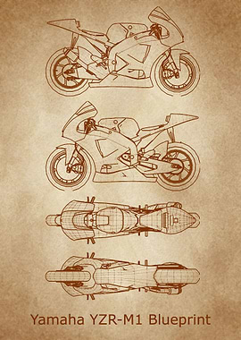 Yamaha YZRM1 Blueprint old