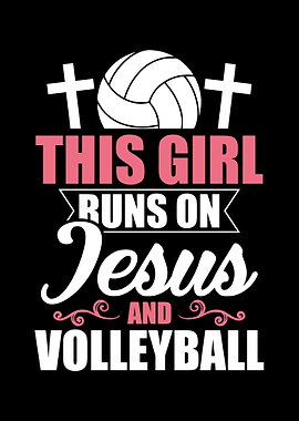Volleyball Jesus Girl Gift