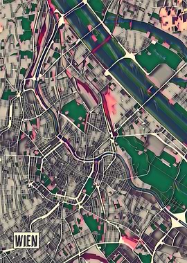 Vienna Pop Art City Map