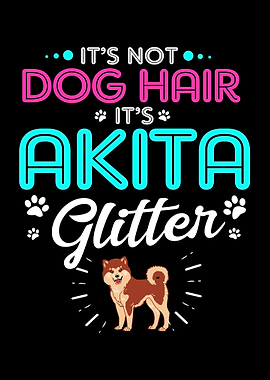 Akita Dog Hair Glitters