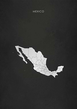 Silver Mexico Map