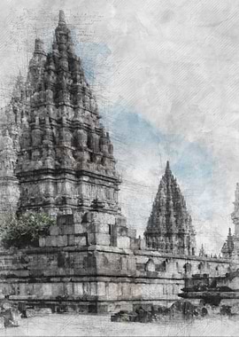 Watercolor posters with tr